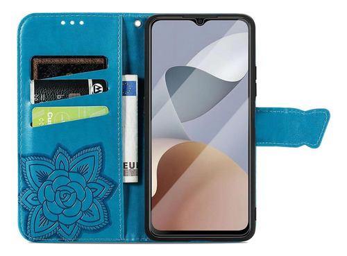 B Funda Tipo Cartera Magnética De Piel Sintética Para Zte Blade A54 Con Ranuras Para Tarjetas, Correa De Mano, Diseño