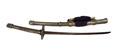 Antiga Miniatura De  Espada Catana Metal -c 9983