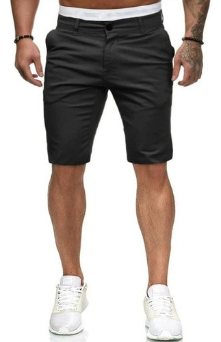 W Bermuda De Gabardina Stretch Para Caballero 6 Colores