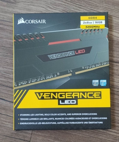 Imagem 1 de 5 de Memo Corsair Vengeance Led Verm 16 Gb-2x8 Gb-ddr4 Dram 3200