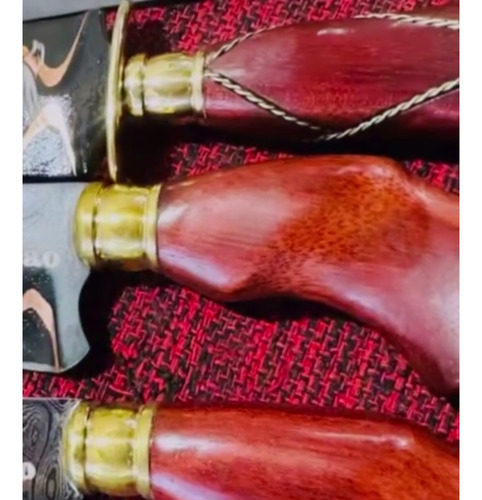 Blocos Madeira Pau Brasil 3 Peças - Cutelaria Facas Luthier
