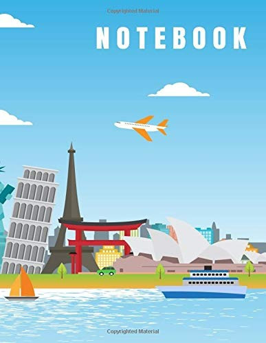 Notebook Landmark Cover (85 X 11) Inches 110 Pages, Blank Un