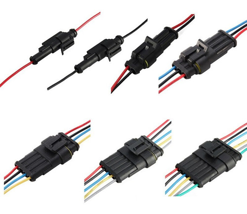 Conector Eléctrico Impermeable Cable Automático 4 5 6 Pines