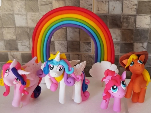 Adorno Para Torta Little Pony 4 + Arcoiris
