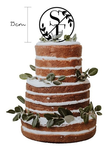Imagen 3 de 6 de Paquete 5 Adornos Cake Toppers Personalizados De 15cm