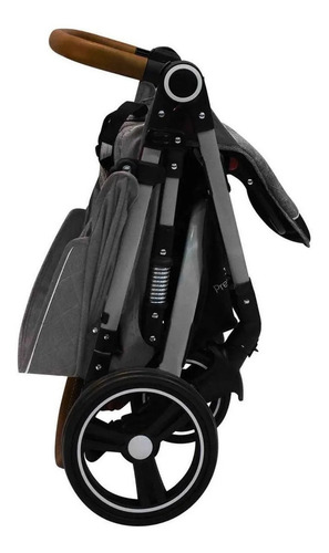 Imagen 5 de 5 de Cochecito de paseo Premium Baby Travel system Tuts Pro gris con chasis color plateado