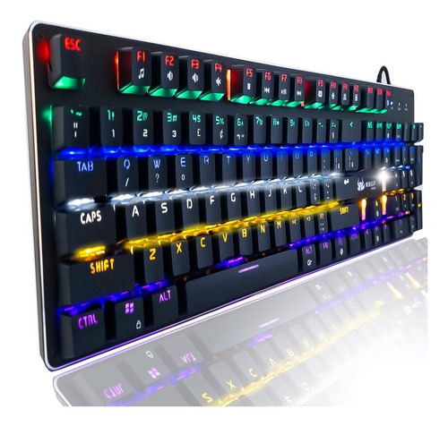 Teclado Gamer Mecânico Profissional Knup Kp-2051 Switch Blue