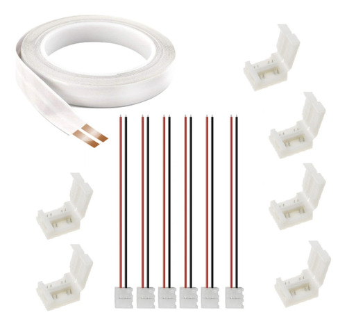 Kit 3mts Fita Elétrica 2vias 10a +conector 6conecta 6emenda