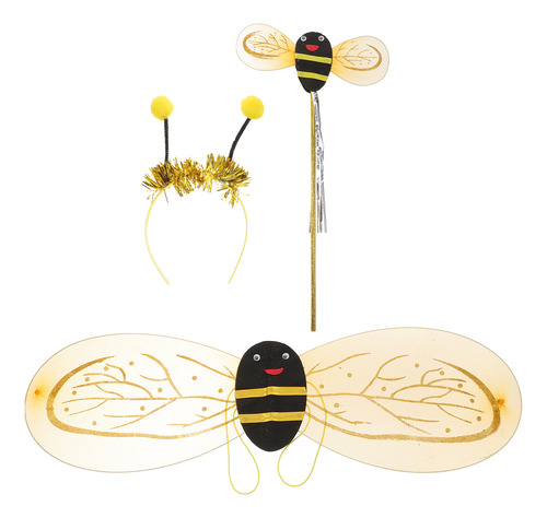 Set De Disfraz De Abeja Con Alas Para Niños, Diadema Y Varit