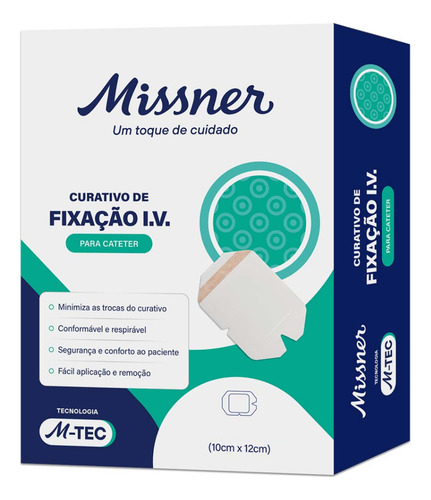 Curativo De Fixação Iv M-tec 10cm X 12cm Unidade/placa