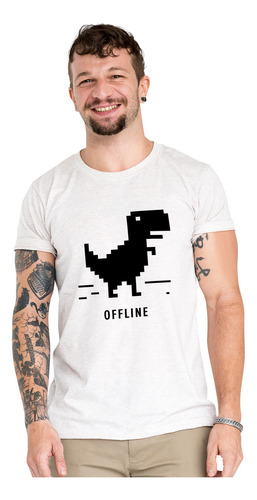 Polera T-rex Off Line Gamer Algodón Orgánico Wiwi