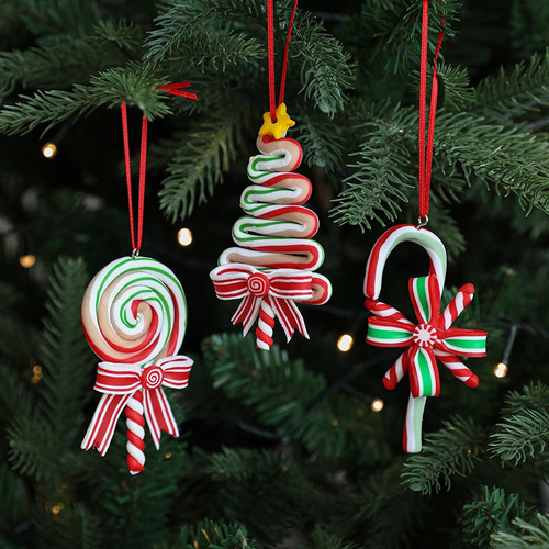 5 Piezas De Adornos Navideños Para Colgar En Forma De Pirule