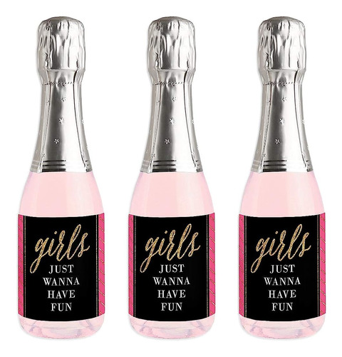 Girls Night Out - Mini Etiqueta De Vino Y Botella De Champán