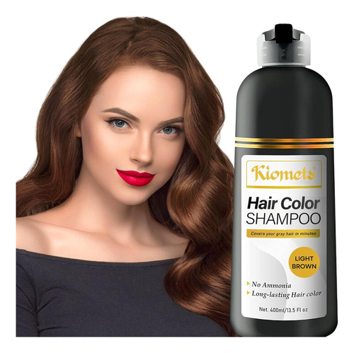 Champú Colorante Para Cabello Castaño Claro 3 En 1, Champú P