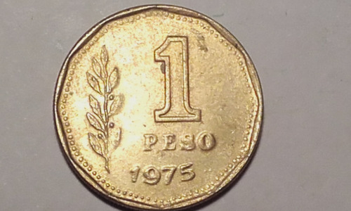 Variante - 1 Peso 1975 - Girada Casi 90º