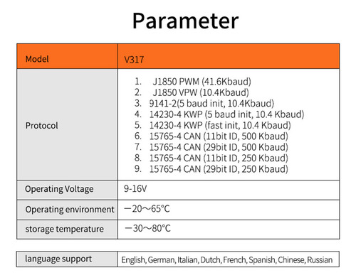 Escáner V317 Obd2, Herramienta De Diagnóstico Profesional Au