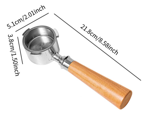 Mango Ergonómico De Portafilter De Portafilter De 51 Madera