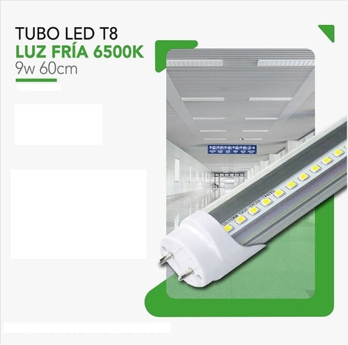 Tubo Led T8 9w Claros Luz Fria 6500k 60cm