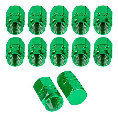 Beadnova Tapa Vastago Valvula Aluminio Cromada Para 12 Verde