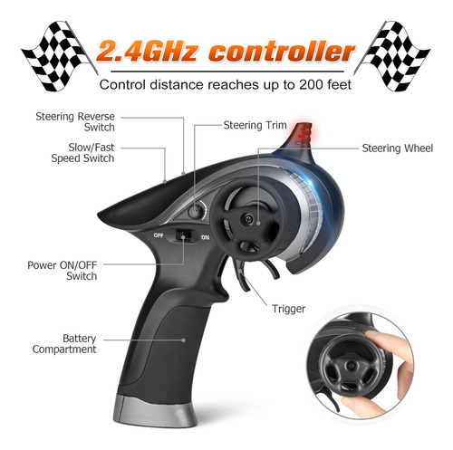 Carro De Corrida Haiboxing, Carro De Controle Remoto 1:18 Ha