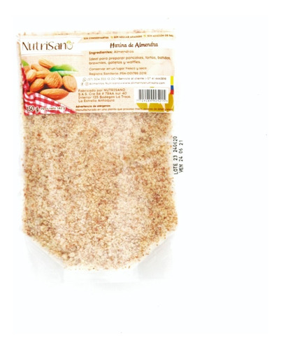 Harina De Almendra Nutrisano De 150 Gr. - Kg a $160