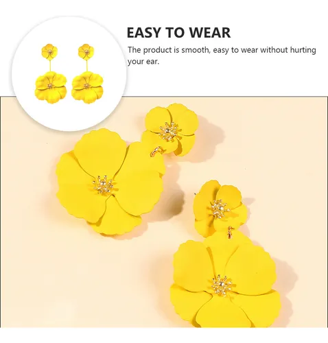 Pendientes Tipo Candelabro, Pendientes Con Flores, Ramas