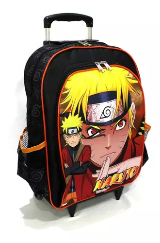 Lancheira Escolar Menino Naruto Uzumaki Desenho C/ Potinhos Cor