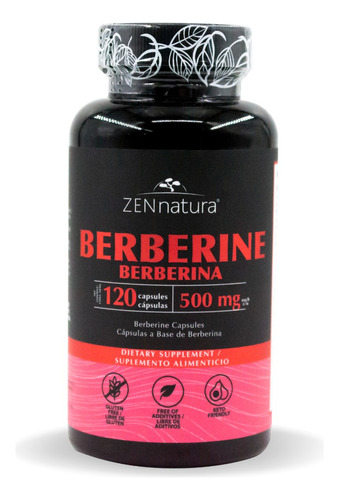 Berberine Control De Peso Y Glucosa 120 Caps Zen Natura Sabor Sin sabor