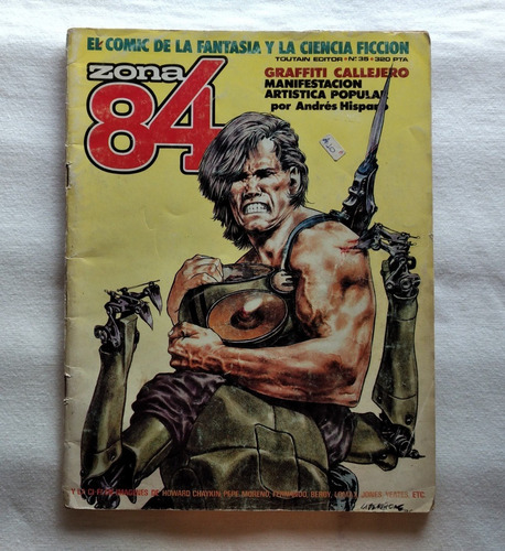 Revista Zona 84 Nº 35 (cómics) Toutain. Dan O'bannon, Jones (Usado)