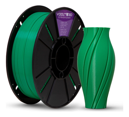 Filamento Voolt3D ABS 1kg cor verde