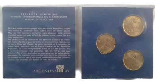 Monedas  Conmemorativa Del Mundial Argentina 78 Con Sobre.//