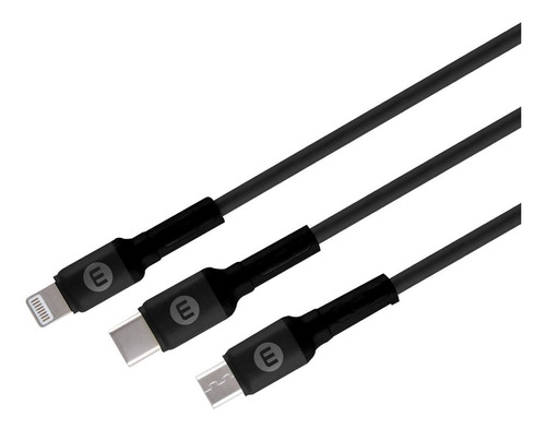 Cable Mobo Multi Entradas Negro 1 Metro