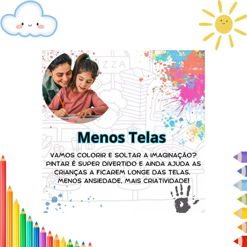 Kit Livro Caderno De Colorir Capa Dura Desenhos Variados 150g A5 Tipo Bobbie Goods Capivara + Canetas Marcadora Permanente Touch 204 Cores Ponta Dupla Base De Alcool Relaxa Combate Estresse Criativida