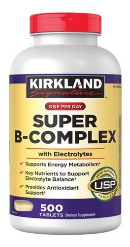 Super B Complex Complejo B  Kirkland 500 Tabletas
