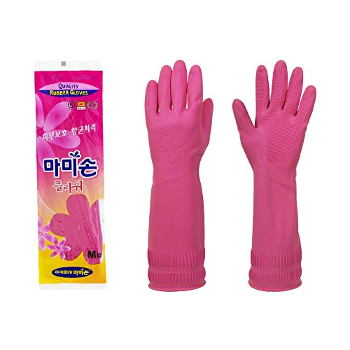 Guantes De Cocina De Goma Flower Pink Mamison