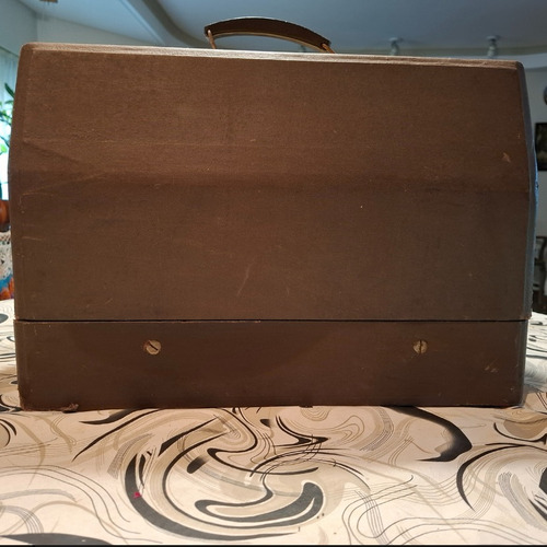 Maquina Coser Portátil Naumann Eléctrica A Pedal Sin Envio Negra Y Dorada (Usado)