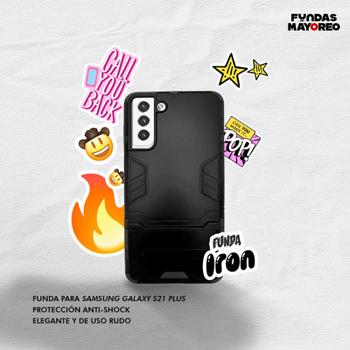 Funda Iron Para Samsung Galaxy S21 Plus Carcasa Antishock Negro