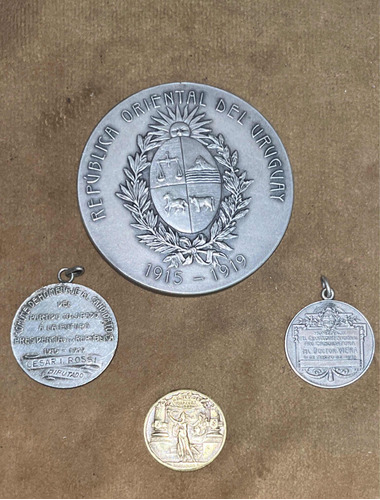 Medalla 3 Y Medallón Antigua Partido Colorado Viera Y Batlle
