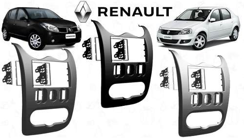 Moldura 2din Painel Renault Sandero 07-11 Logan 2011+câm Ré