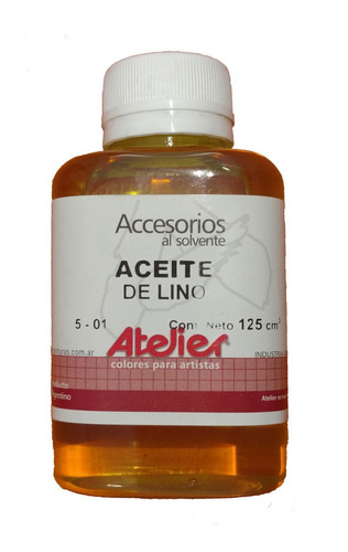 Aceite De Lino - 125ml - Ideal Para Diluir Óleos Y Tintas