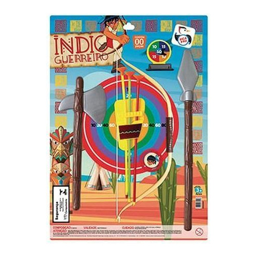 Arco E Flecha Machado Brinquedo Infantil- Indio Guerreiro