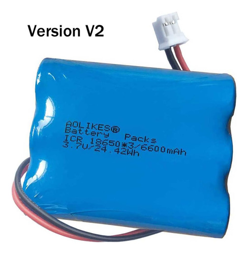 Aolikes Paquete De Batería Recargable De 3,7 V 6600 Mah Para