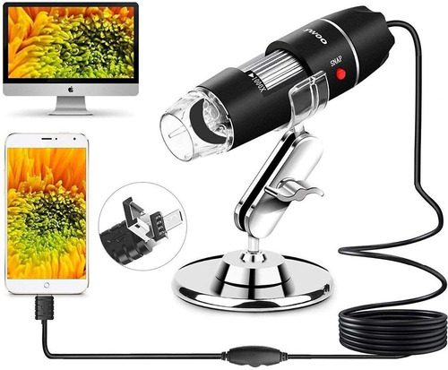 Microscopio Digital 8 Led, Usb 2.0, Con Adaptador Otg