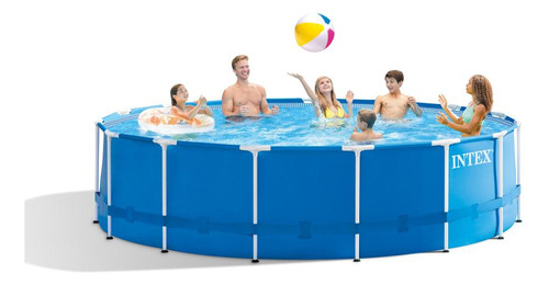 Piscina Celeste Acero Inoxidable Y Pvc 16805lts