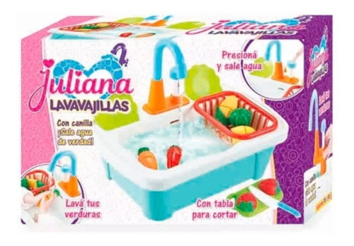 Lavavajillas Juliana Juguete C/ Canilla Sale Agua+ Verduras 