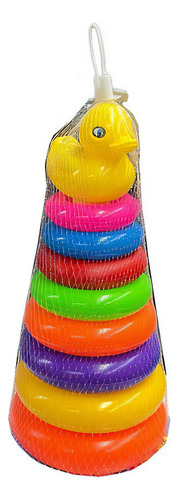 Torre De Anillos Apilables Colores Pato Aros Encajab