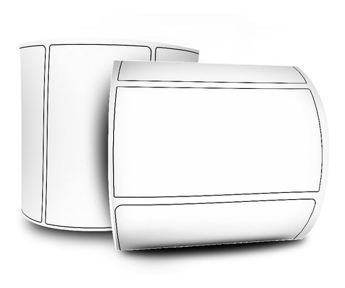 Imagem 5 de 10 de 10 Rolos Etiqueta Bopp Adesiva 100x50 (mm) 10x5 Cm Branca