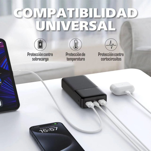 Batería Externa Power Bank 20.000mah Kbod Md-12410 Colores