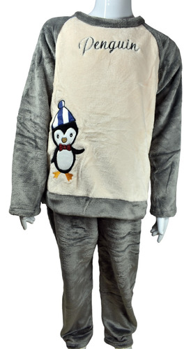 Pijama Polar Ultra Suave Niño Pinguino