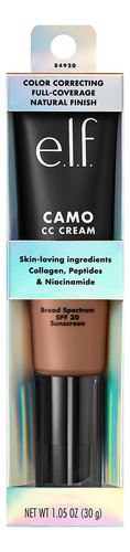 Base Correctora De Color Cc Cream E.l.f. Camo Tan 415c 30